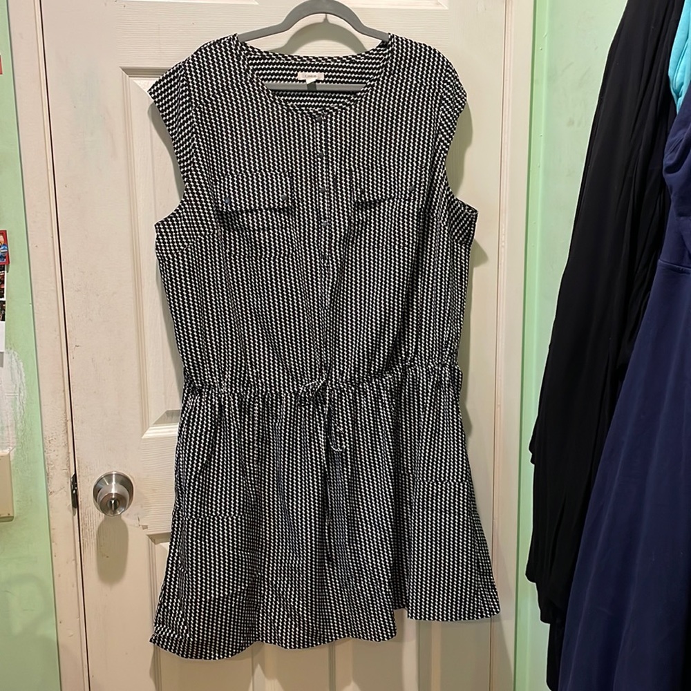 Caslon black and white patterned dress